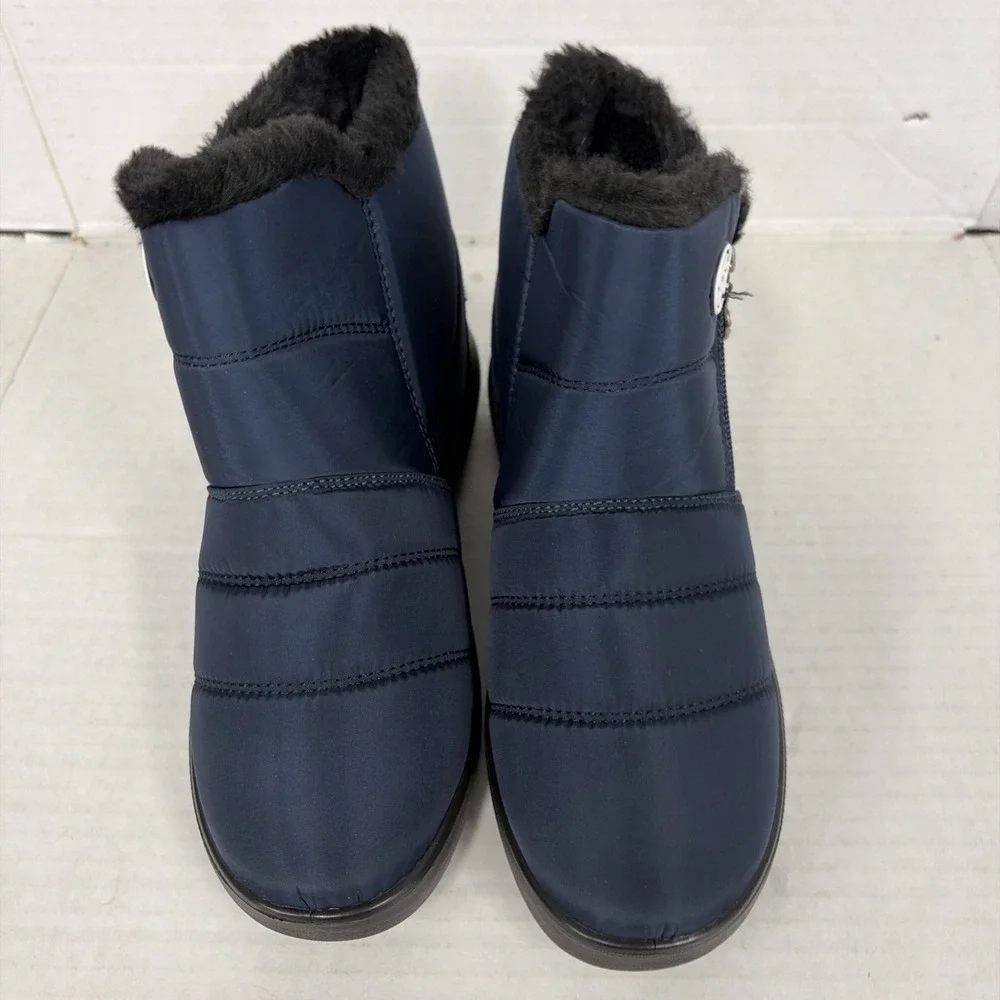 Women's Waterproof Winter Snow Boots Size 7 EU 37.5 Fur Lined Ankle Booties S1